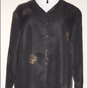 Together’ Fully Lined Sheer Blouse/Jacket (Plus)